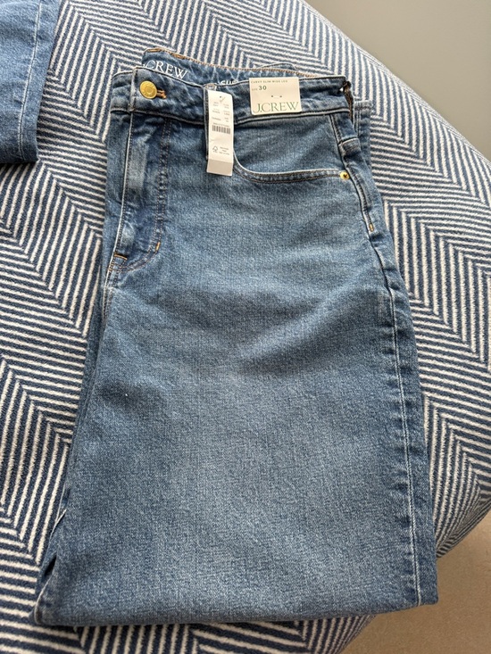 J. Crew Denim - J. Crew Women's Medium Blue Curvy Slim Wide Leg Jeans
